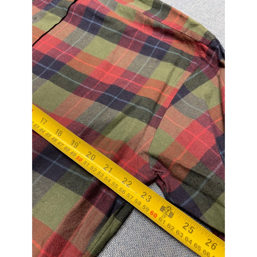 Ralph Lauren Blake Mens Green Red Plaid Flannel Cotton Y2K Button Down Shirt S - Picture 6 of 7